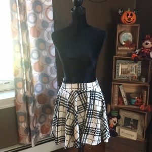 White plaid skirt
